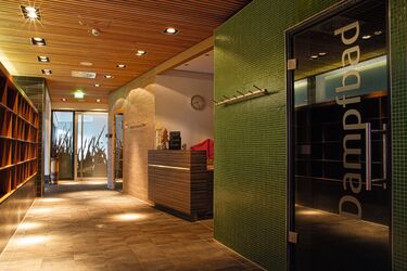 Empfangsbereich der Sauna- und Dampfbadanlage des Molzbergbades