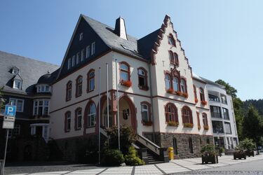 Außenansicht des Rathauses in Betzdorf